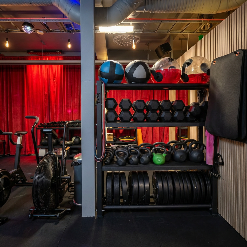 Träningsyta med vikter